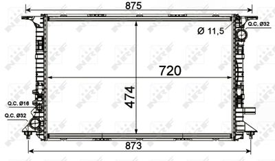 Radiator, engine cooling NRF 53013