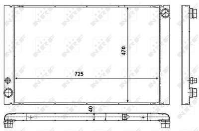 Radiator, engine cooling NRF 53018