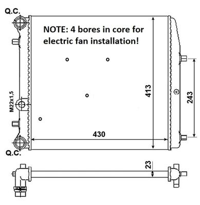 Radiator, engine cooling NRF 53021A