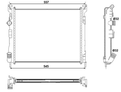 Radiator, engine cooling NRF 53032