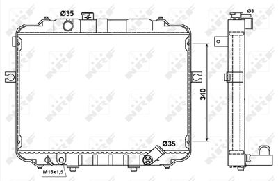 Radiator, engine cooling NRF 53034