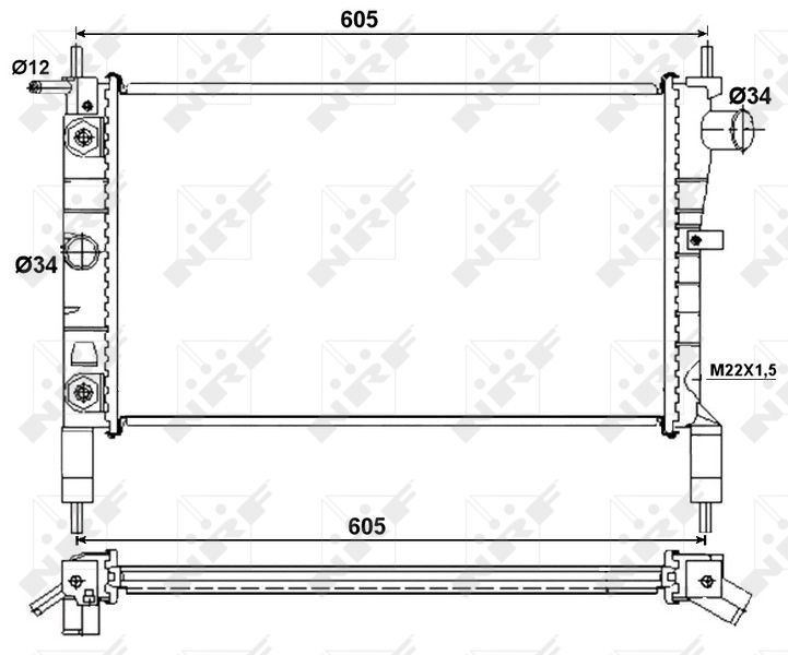 NRF 53036 Radiator, engine cooling