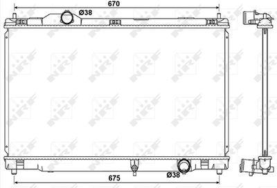 Radiator, engine cooling NRF 53039