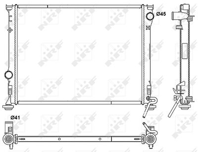 Radiator, engine cooling NRF 53042