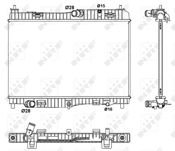 NRF 53043 Radiator, engine cooling
