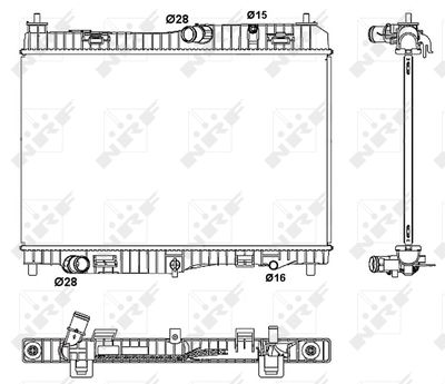 Radiator, engine cooling NRF 53043