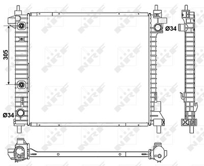 Radiator, engine cooling NRF 53046