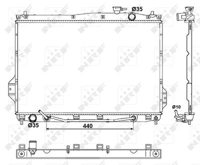 Radiator, engine cooling NRF 53050