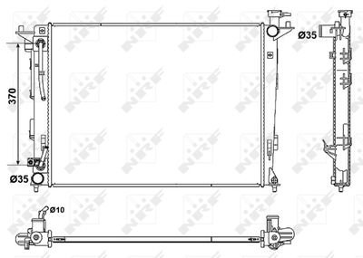 Radiator, engine cooling NRF 53051