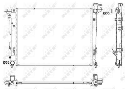 Radiator, engine cooling NRF 53052