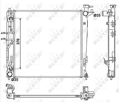 Radiator, engine cooling NRF 53053