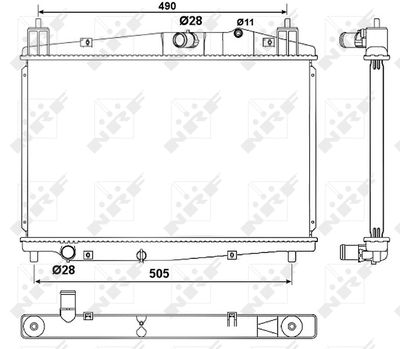 Radiator, engine cooling NRF 53059