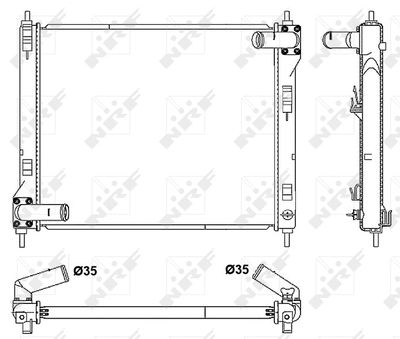 Radiator, engine cooling NRF 53061