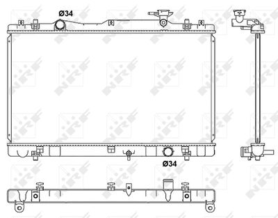 Radiator, engine cooling NRF 53062