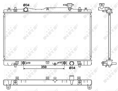 Radiator, engine cooling NRF 53063