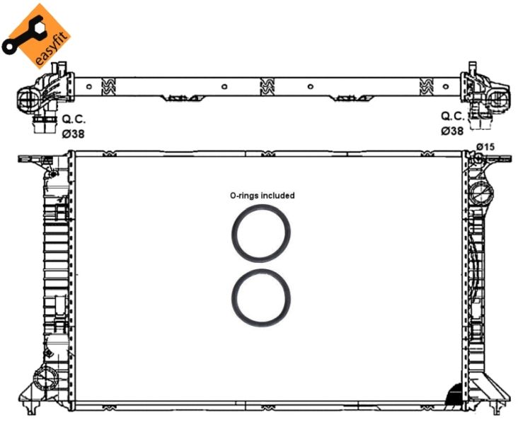 NRF 53064 Radiator, engine cooling