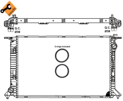 Radiator, engine cooling NRF 53064