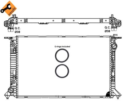 Radiator, engine cooling NRF 53065