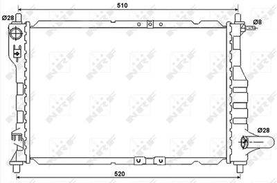 Radiator, engine cooling NRF 53068A