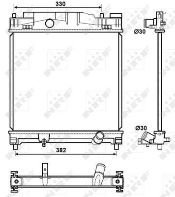 Radiator, engine cooling NRF 53072