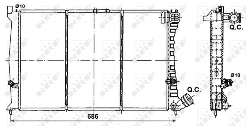 NRF 53085 Radiator, engine cooling