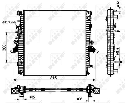 Radiator, engine cooling NRF 53097