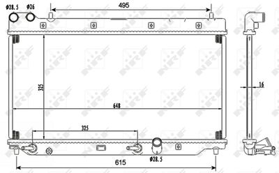 Radiator, engine cooling NRF 53110