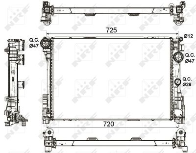 Radiator, engine cooling NRF 53113