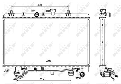 Radiator, engine cooling NRF 53119