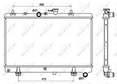 Radiator, engine cooling NRF 53121
