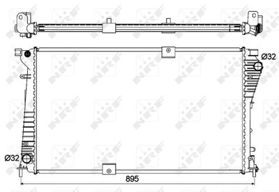Radiator, engine cooling NRF 53123