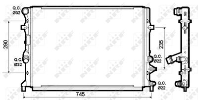 Radiator, engine cooling NRF 53139