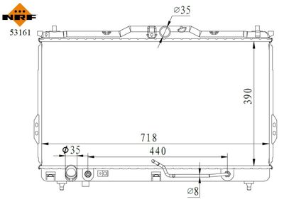 Radiator, engine cooling NRF 53161
