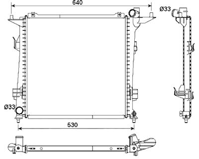Radiator, engine cooling NRF 53164