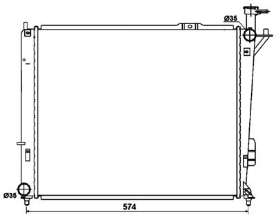 Radiator, engine cooling NRF 53174