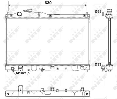 Radiator, engine cooling NRF 53180