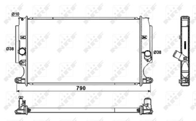 Radiator, engine cooling NRF 53181