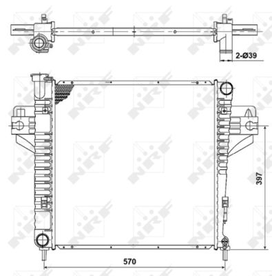 Radiator, engine cooling NRF 53182