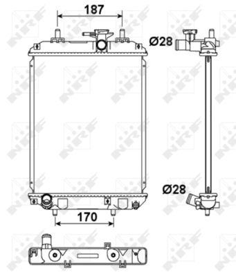 Radiator, engine cooling NRF 53187