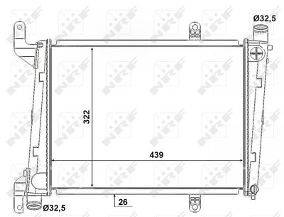 Radiator, engine cooling NRF 53193