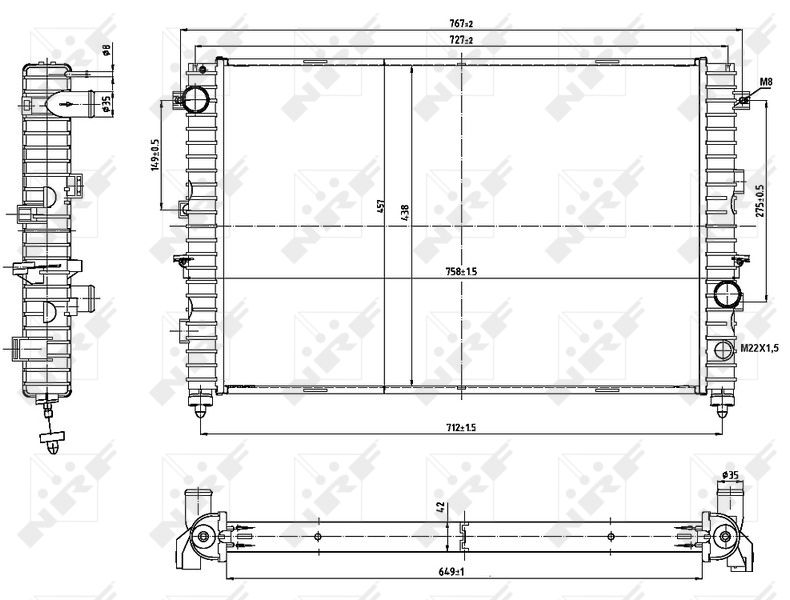 NRF 53197 Radiator, engine cooling