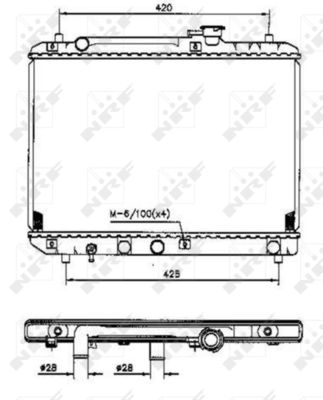 Radiator, engine cooling NRF 53207