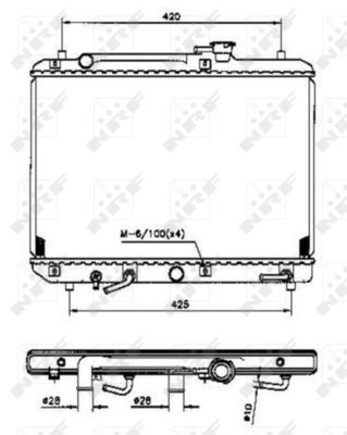 Radiator, engine cooling NRF 53208