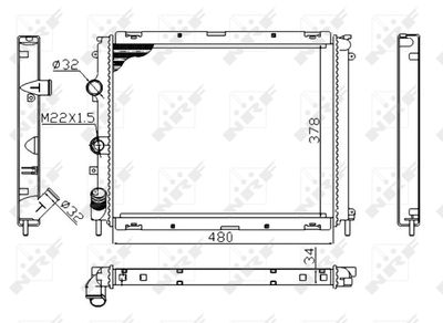 Radiator, engine cooling NRF 53209A