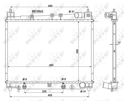 Radiator, engine cooling NRF 53212