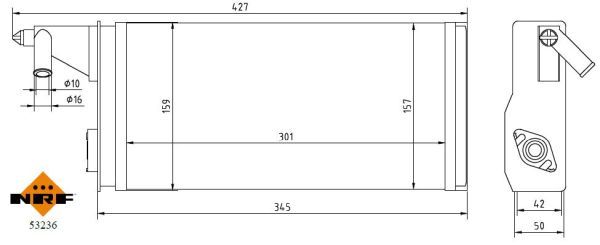 NRF 53236A Heat Exchanger, interior heating
