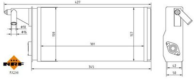 Heat Exchanger, interior heating NRF 53236A