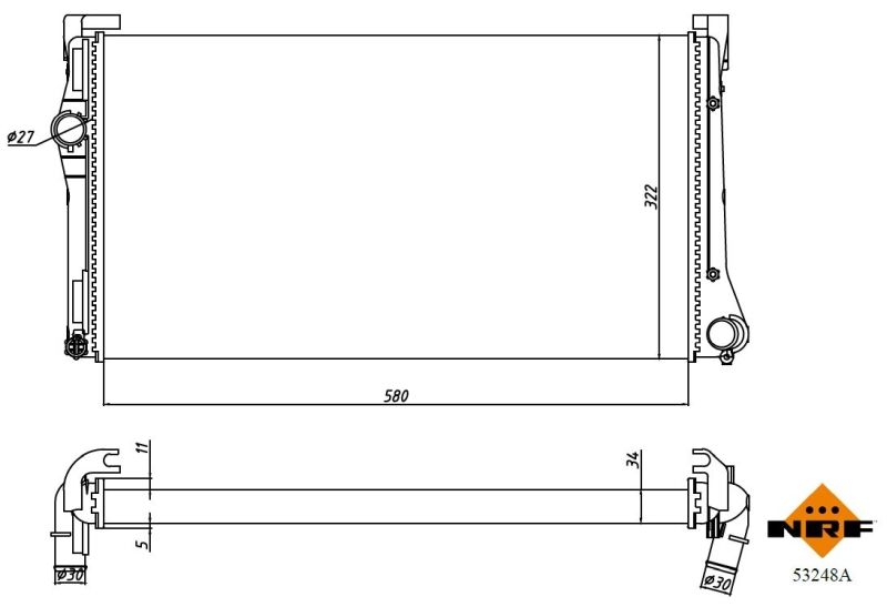 NRF 53248A Radiator, engine cooling