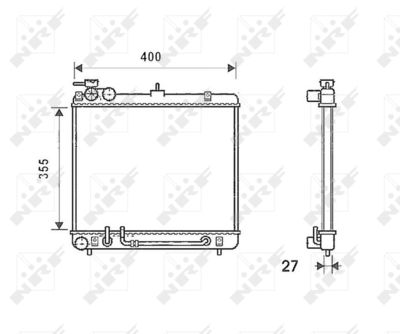 Radiator, engine cooling NRF 53256