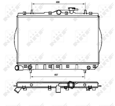 Radiator, engine cooling NRF 53262